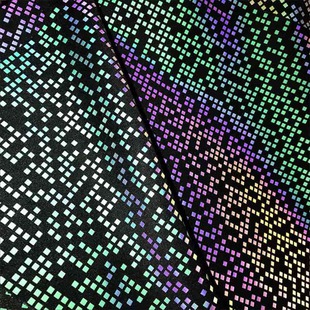 炫彩印花小方格华体会平台-华体会(中国)布