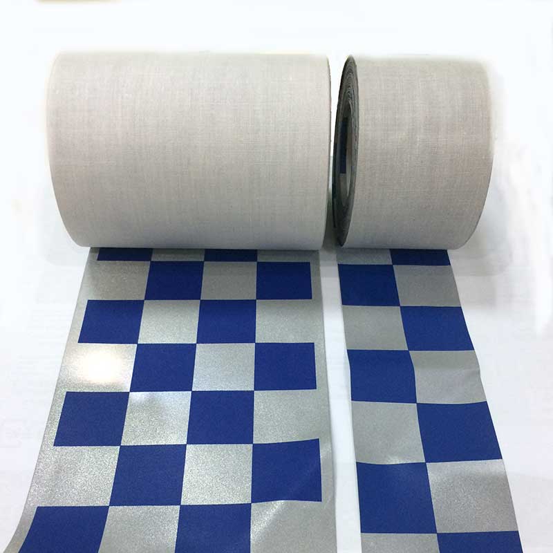 亮银TC华体会平台-华体会(中国)布印刷方格 安全警示服用方格华体会平台-华体会(中国)带