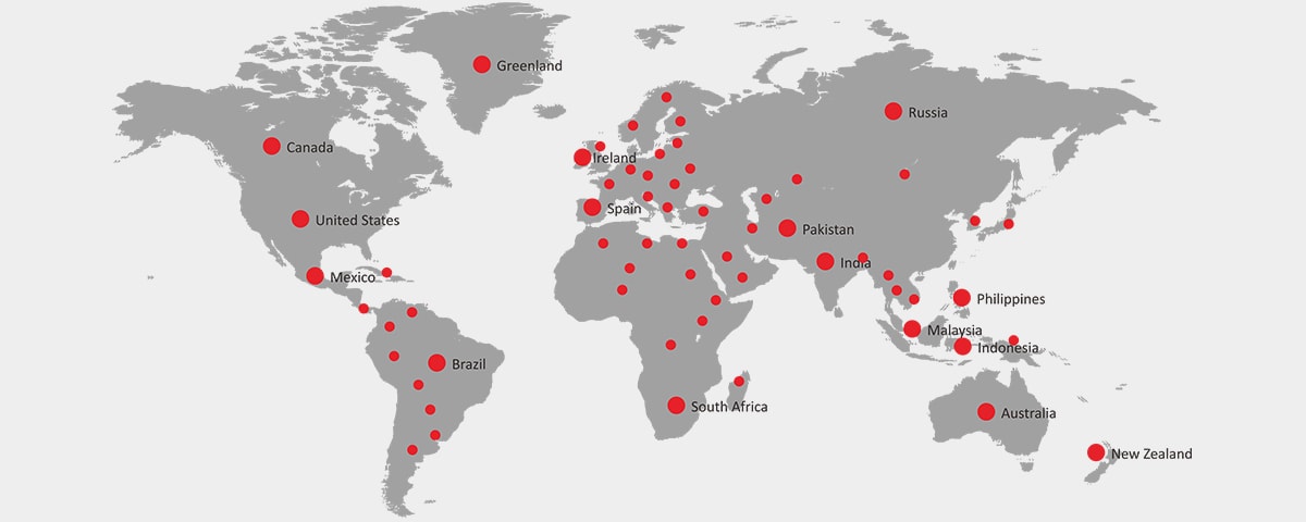 华体会平台-华体会(中国)新材出口业务地图